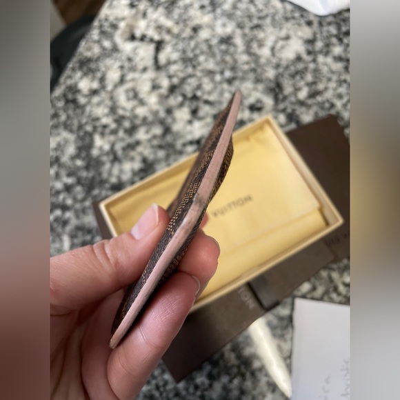 Louis Vuitton Caissa Card Holder Damier Ebene Rose Ballerine - Picture 13 of 14